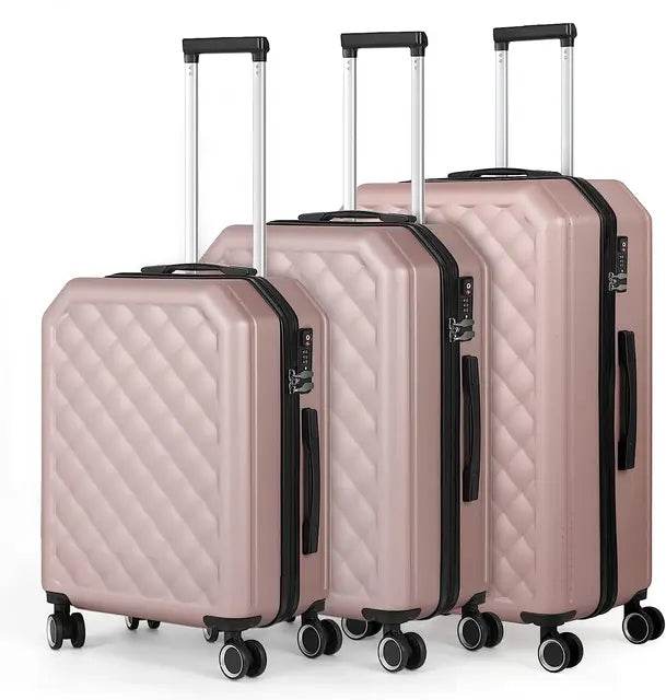 3 Pieces Luggage Set Softside Travel Suitcase with Spinner Wheels, 20+24+28in Lightweight Suitecase Set - MarvelouStoree