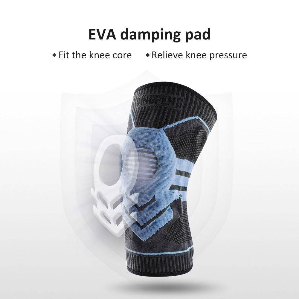 Hailicare Silicone Knee Pads Anti-Slip Anti-Collision Anti-Collision Booster Support Fixator Sports Knee Pads - MarvelouStoree