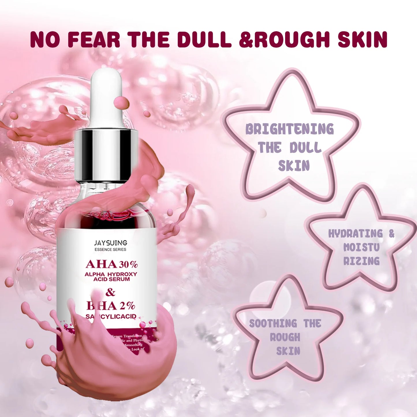 30ml AHA 30% + BHA 2% Face Serum Fruit Acid Oil Control Brightening Moisturizing Shrink Pores Skin Smooth Care