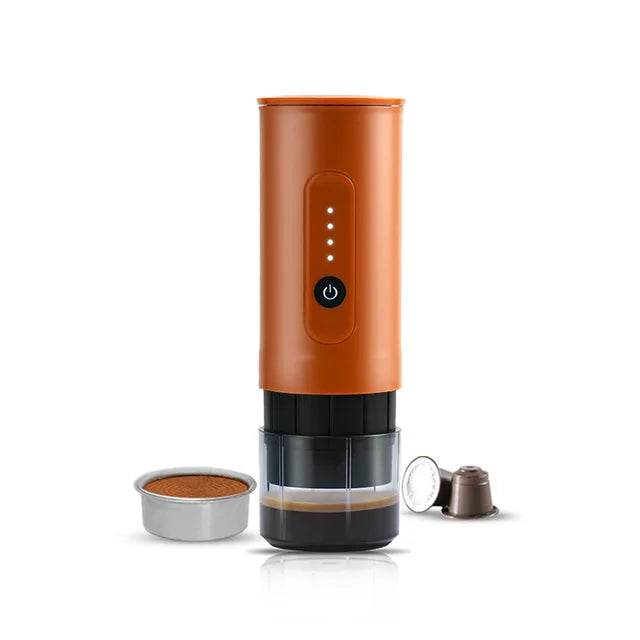 portable outdoor Italian coffee machine handheld electric coffee powder capsule dual-use travel car charging - MarvelouStoree