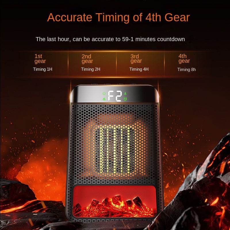 3D dynamic flame heater, household heater, silent and energy-saving PTC speed electric heater - MarvelouStoree