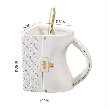 Bag Style Mug Office Home Coffee Cup Afternoon Tea Cup European High-End Luxury Exquisite British Coffee Cup