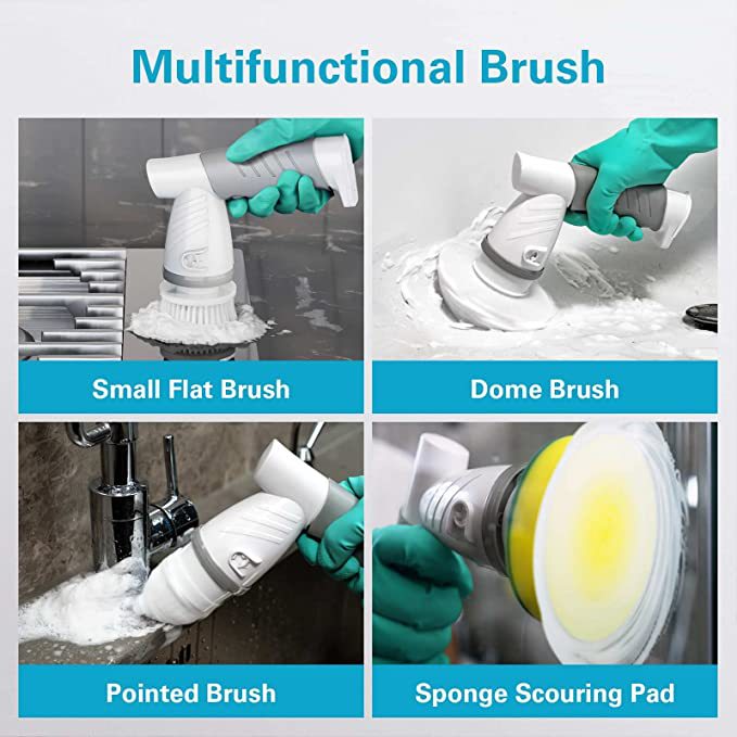 Household Kitchen Hand-Held Electric Dishwashing Brush Creative Bathtub Cleaning Brush Charging Rotary Mop