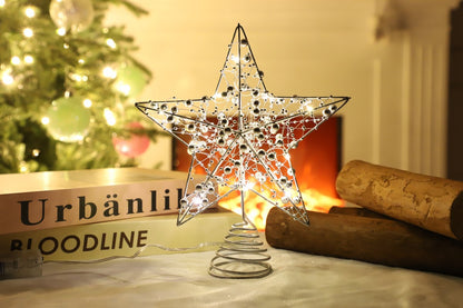 Christmas Decoration Three dimensional Iron Carving Tree Top Star Decoration Christmas Tree Christmas Pendant