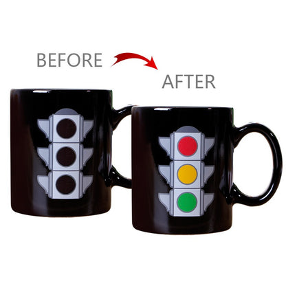 Battery Color Changing Cup Thermal Changing Mug Creative Ceramic Cup