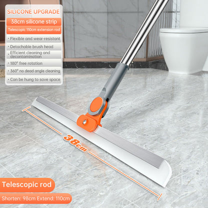 Magic Broom, Water Scraper, Mop, Bathroom Floor Scraper, Household Bathroom Floor Scraper, Wet and Dry Dual Purpose Broom