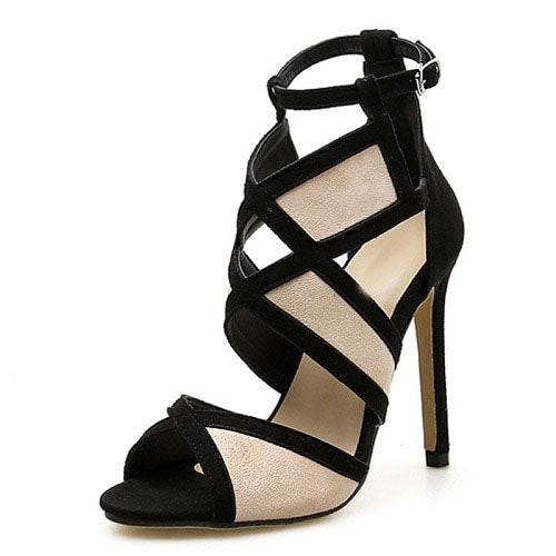 Eilyken New Desiger Sexy Women Sandals Hollow out Buckle Strap High Heels Bridesmaid Bridal Wedding Pumps Sandals size 35-40 - MarvelouStoree