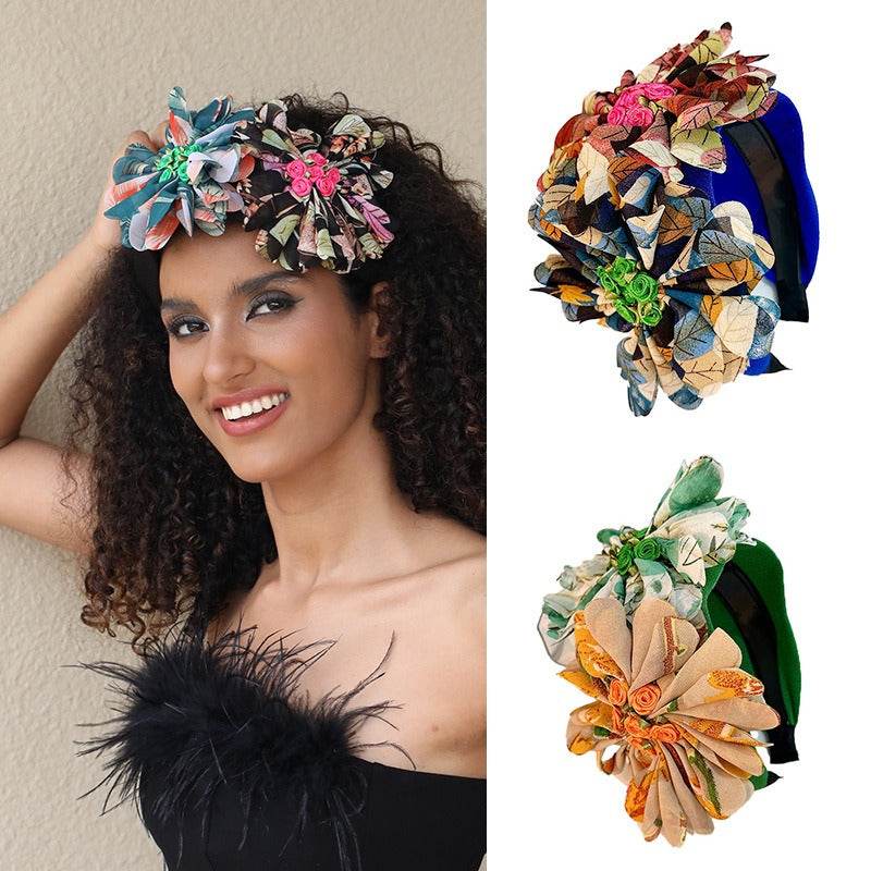 Fashionable handmade fabric flower headbands - MarvelouStoree