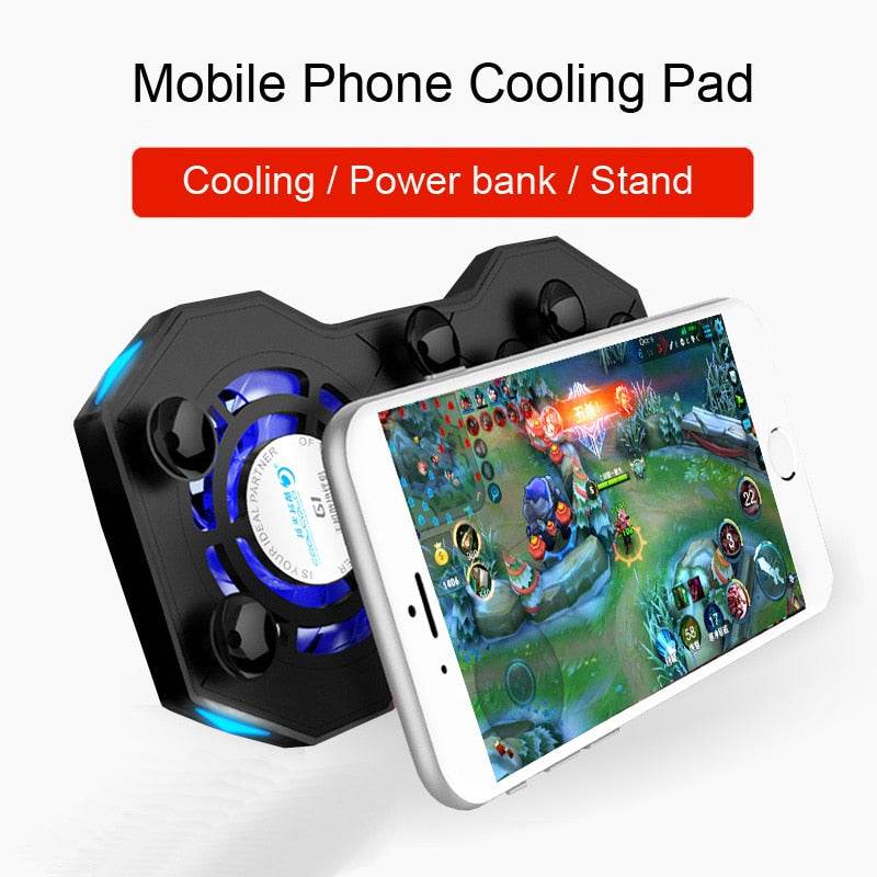 G1 Mobile Phone Cooling Pad Mute Gaming Cooler Radiator Fans With Ring Holder Stand Portable Rechargeable Power - MarvelouStoree