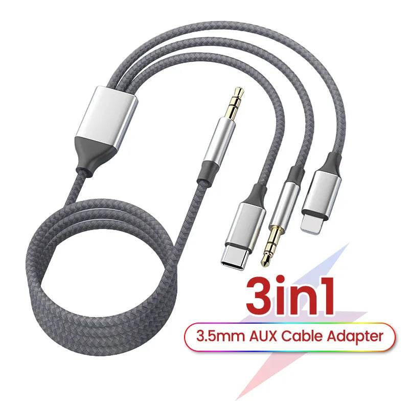 UX audio cable suitable for Apple Type-C three in one audio cable, computer audio two in one connection cable - MarvelouStoree