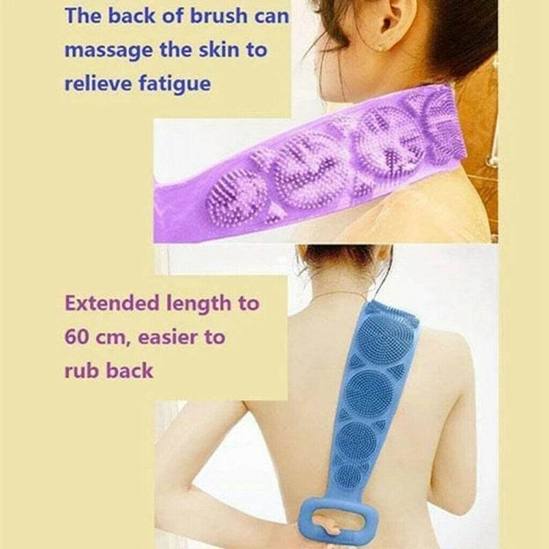 Bath Artifact Shower Shower Silicone Body Brush Bath Belt Exfoliating Body Brush Belt Wash - MarvelouStoree