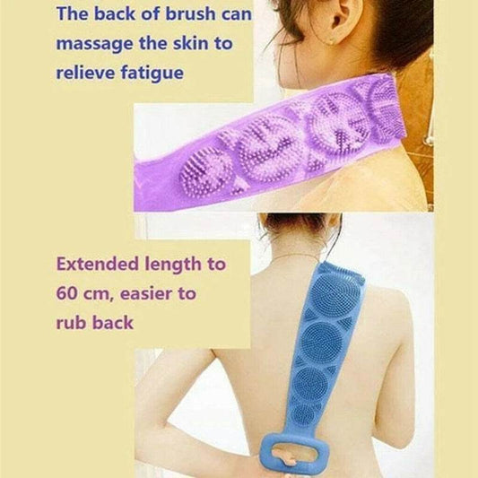 Bath Artifact Shower Shower Silicone Body Brush Bath Belt Exfoliating Body Brush Belt Wash - MarvelouStoree