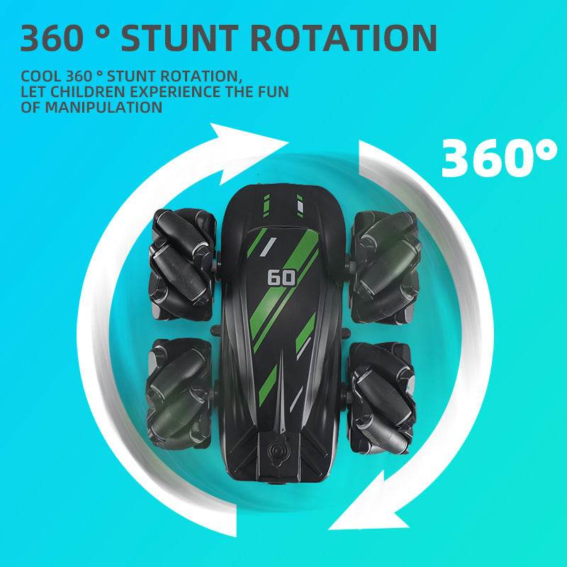 1:18 Children's Remote Control Tumbling Stunt Double-Sided Spray Car 360° Rotating Light Drift Racing Car - MarvelouStoree