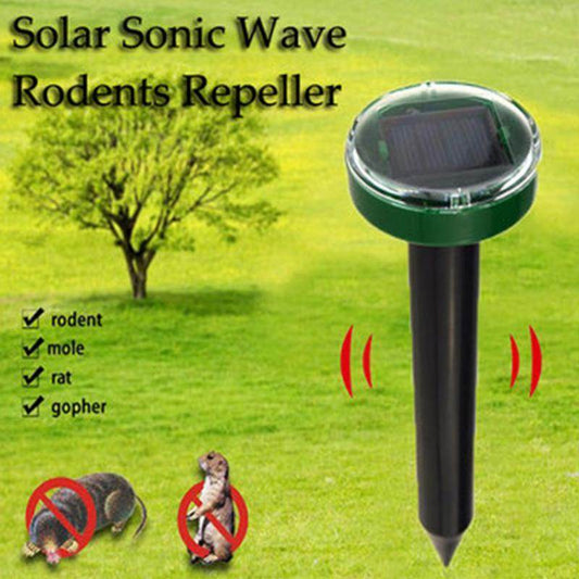 Eco-Friendly Solar Power Ultrasonic Gopher Mole Snake Mouse Pest Reject Repeller Control - MarvelouStoree