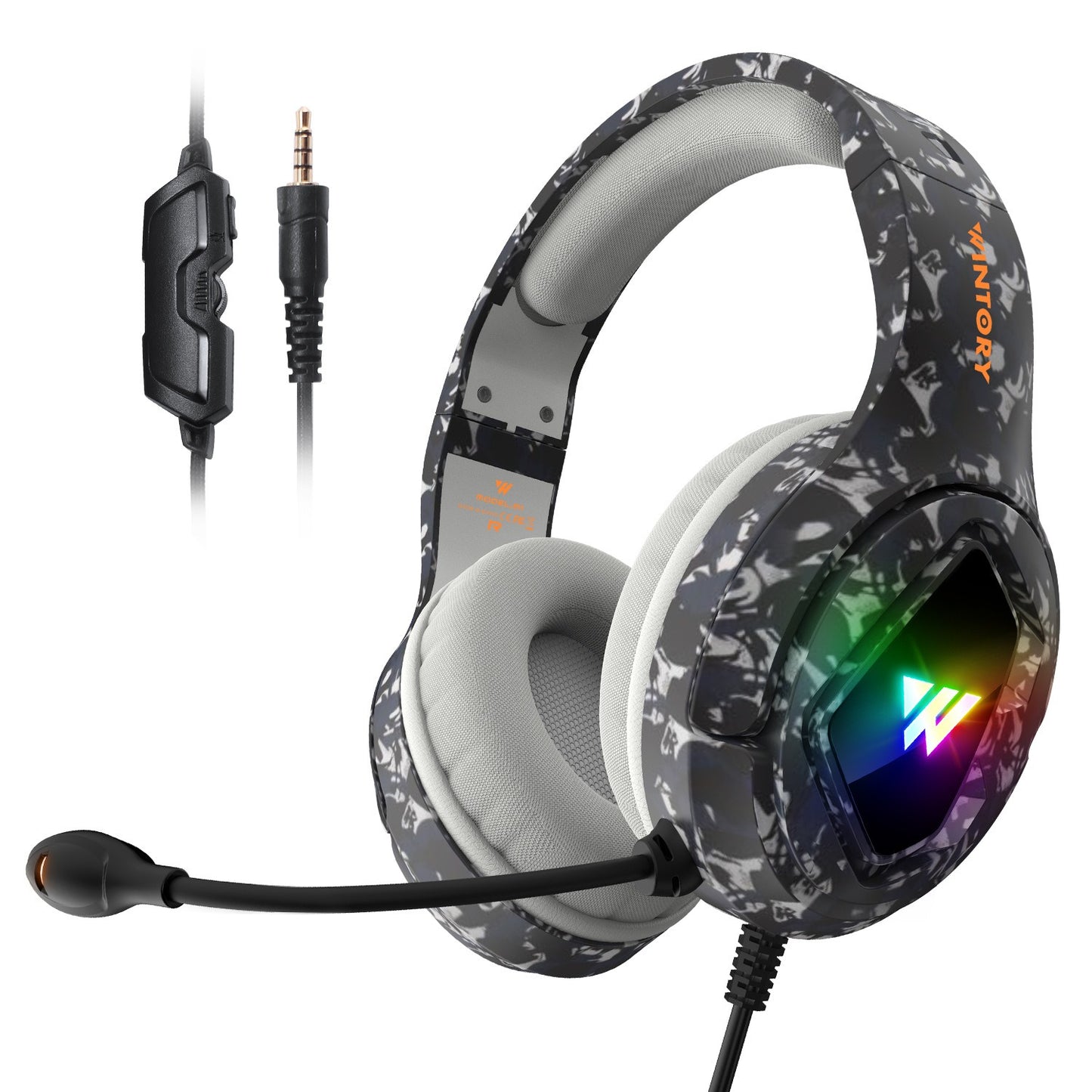 M1 camouflage colored wired headphones for computer esports chicken eating games