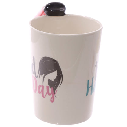 Creative Ceramic Hair Dryer Mug Ladies Tool Hair Dryer C Hair Salon Bathroom Decor Vanity Decor Coffee Cup Hairdresser Gift