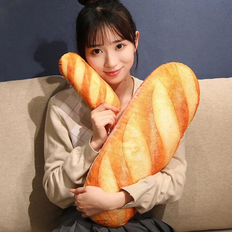 Marveloustoree 3D Simulation Big Bread Plush Pillow Toy Soft Kawaii Food Plush Toy for Kids Children Boy Girl Birthday Present Christmas Gift