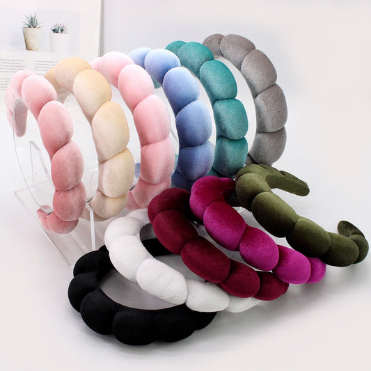 Sponge Fried Dough Twists headband female headdress hair ornament high skull top cloud headband