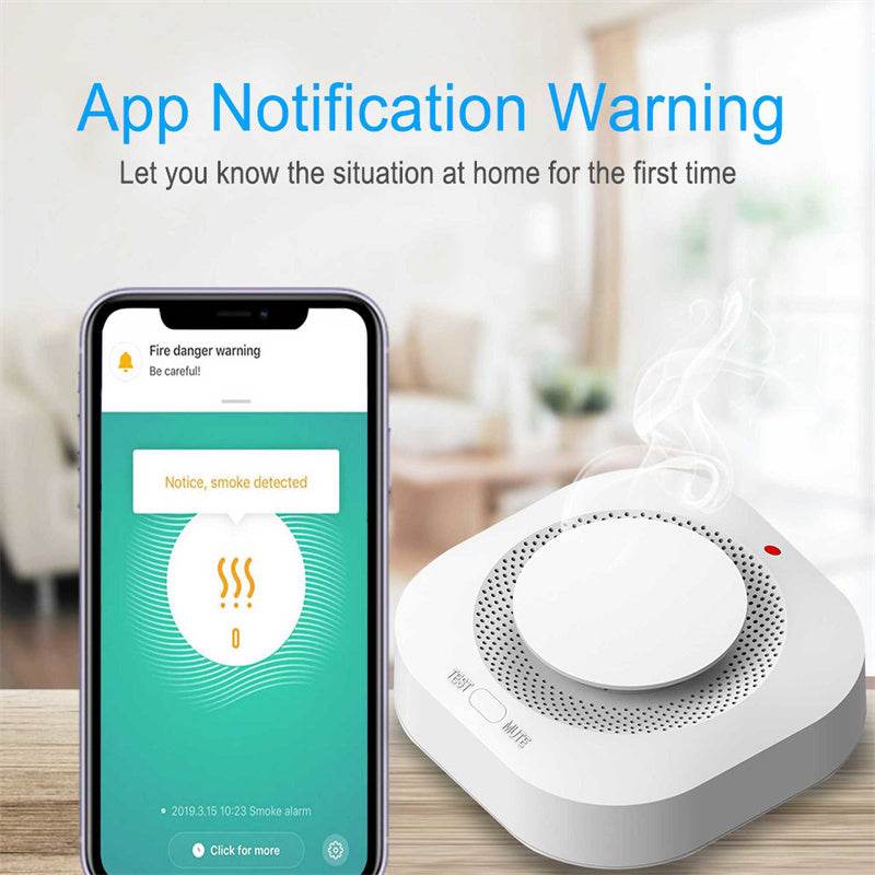 Tuya Smart Zigbee Smoke Detector Smart Fire Alarm Progressive Sound Photoelectric Smoke Sensor - MarvelouStoree