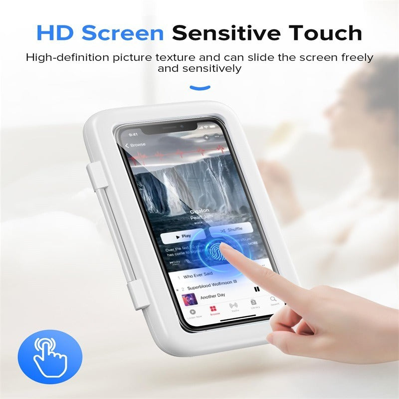 Shower Phone Box Bathroom Waterproof Phone Case Seal Protection Touch Screen Mobile Phone Holder For Kitchen Handsfree Gadget