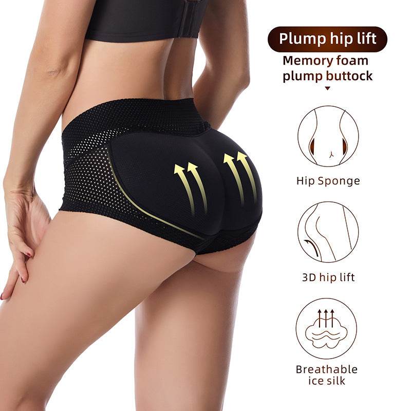 Fake Butt Fixed Sponge Pad Buttocks Peach Buttocks Hip-Lifting Pants Body-Shaping Bottoming Briefs - MarvelouStoree