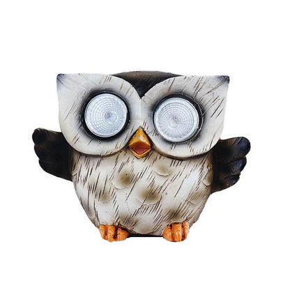 Owl solar lamp resin decoration