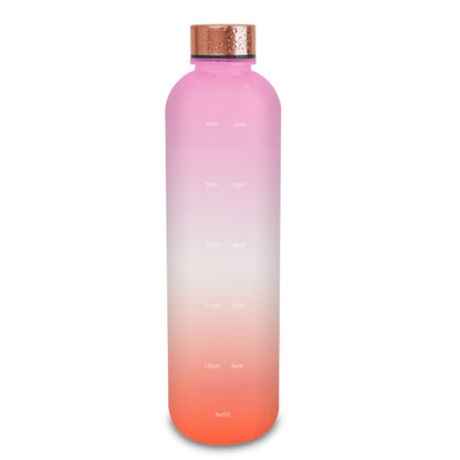 Tritan Plastic Water Bottle Frosted Gradient Sports Water Bottle Handle Space Cup Water Bottle Travel Mug 1L