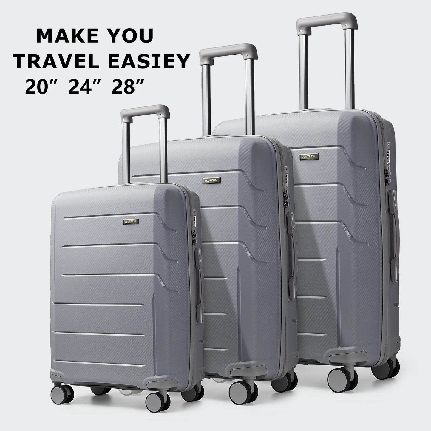 3pcs Travel Suitcase Men Carry-On Luggage Sets, TSA Women Suitcase Rolling Luggage Trolley Case 20 24 28Inch Cabin Suitcase Sets - MarvelouStoree