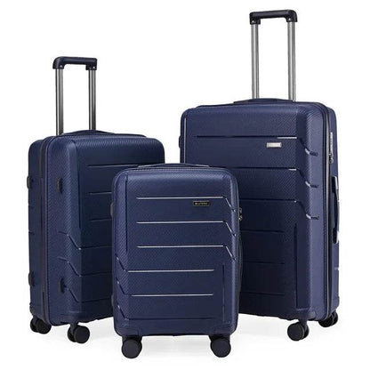 3pcs Travel Suitcase Set with Swivel Wheels and TSA Lock, Hand Luggage Trolley Suitcase, 23kg Large Medium Travel Suitcase Set - MarvelouStoree