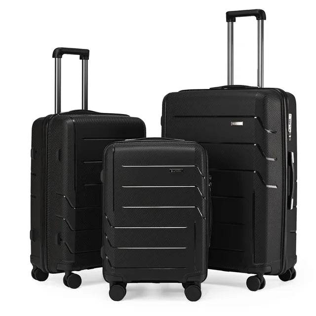 3pcs Travel Suitcase Set with Swivel Wheels and TSA Lock, Hand Luggage Trolley Suitcase, 23kg Large Medium Travel Suitcase Set - MarvelouStoree