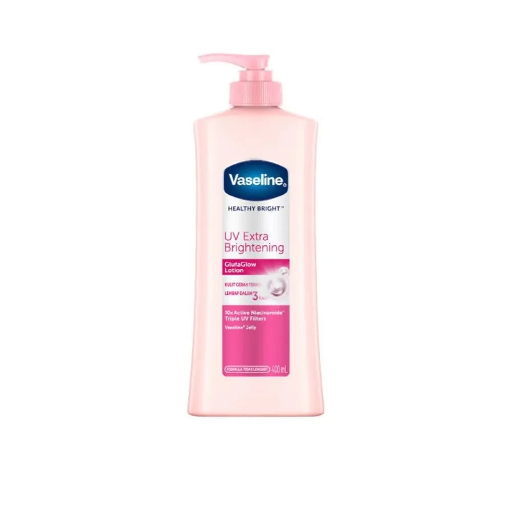 400ml Vaseline Healthy Bright UV Extra Brightening Gluta Glow Body Lotion