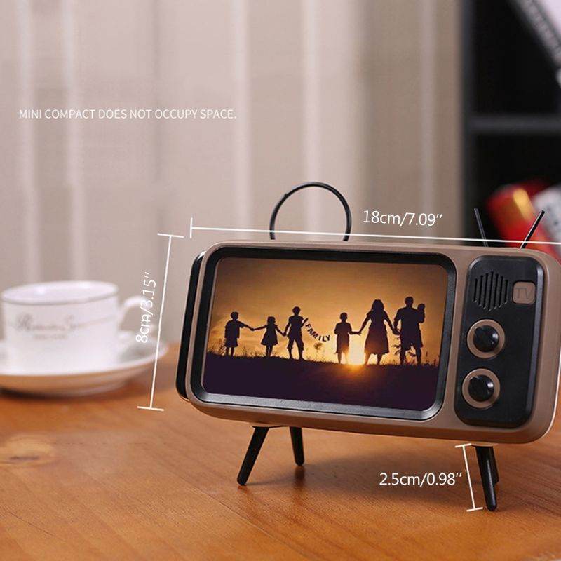 Retro TV Mobile Phone Screen Stand Cell Phone Mounts Holder for 4.7-5.5in mini Waterproo Mobile Phone Screen for Smart Phone - MarvelouStoree