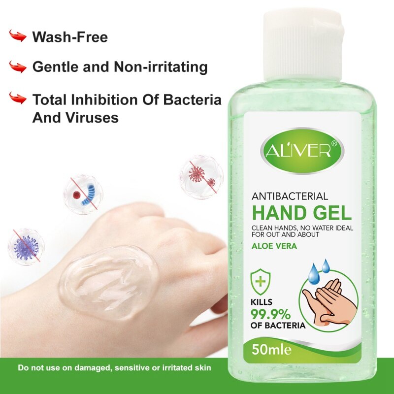 Hand Sanitizer Gel Bacteriostatic Gel Disinfection Sterilization Liquid Hand Soap Portable No-wash 50ML