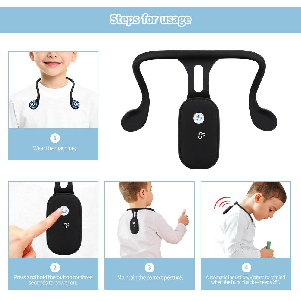 New Silicone Invisible Posture Correction Intelligent Automatic Induction Adult And Child Shaping Anti-Posture Hunchback Corrector - MarvelouStoree