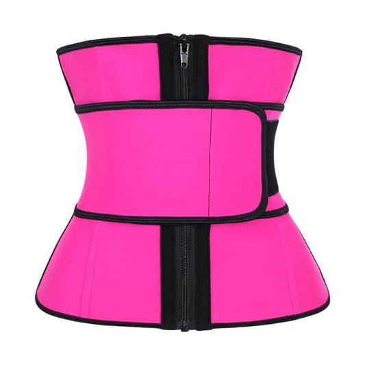 9 Steel Bone Tummy Belt Single Belt Zipper Style Plastic Abdominal Belt Waist Trainer Plastic Belt Waist Strap - MarvelouStoree