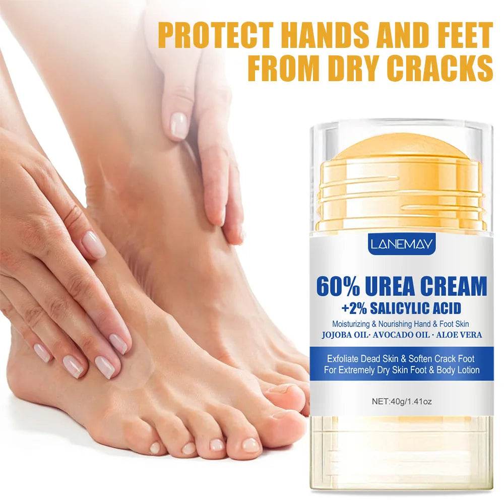 40g Ultra-Hydrating 60% Urea Foot Cream Aloe Vera for Softening Dry Cracked Feet - Gentle Exfoliation Daily Foot Care Solution - MarvelouStoree