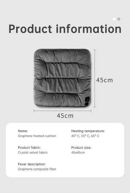 45X45cm USB Heating 3-speed Thermostat Cushion Office Sedentary Car Home Dual-use Winter Warm Physiotherapy Electric Heating Pad - MarvelouStoree