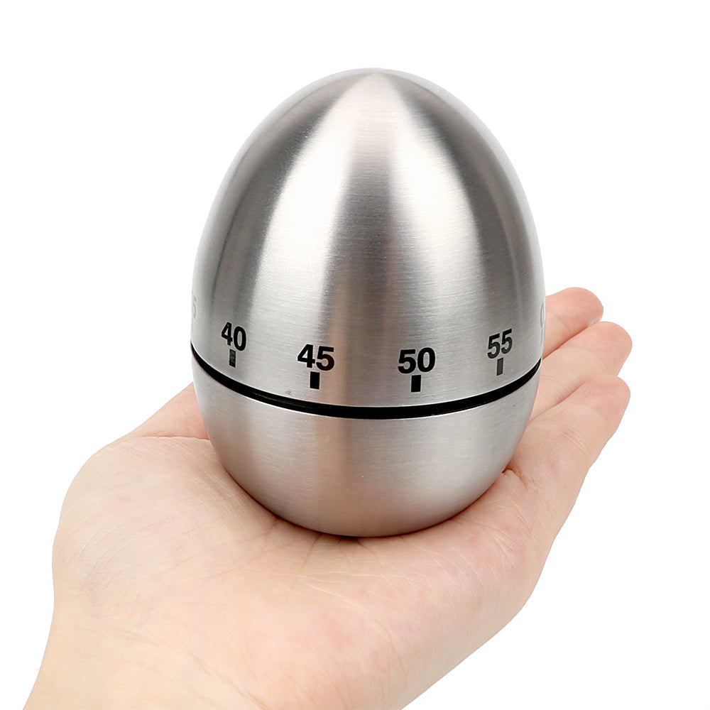 Cooking Tools Kitchen Timer Stainless Steel Egg 60 Minutes Mechanical Alarm Time Clock Counting