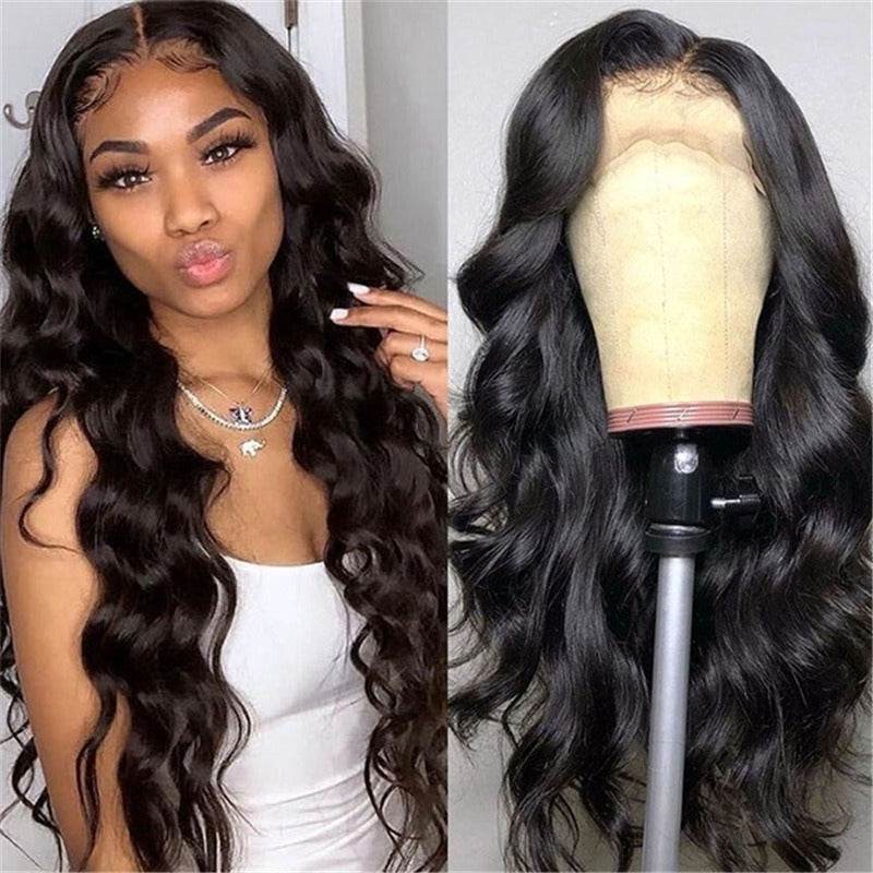 Wig for women European and American medium-parted long curly hair African black large wave chemical fiber full headgear wig - MarvelouStoree