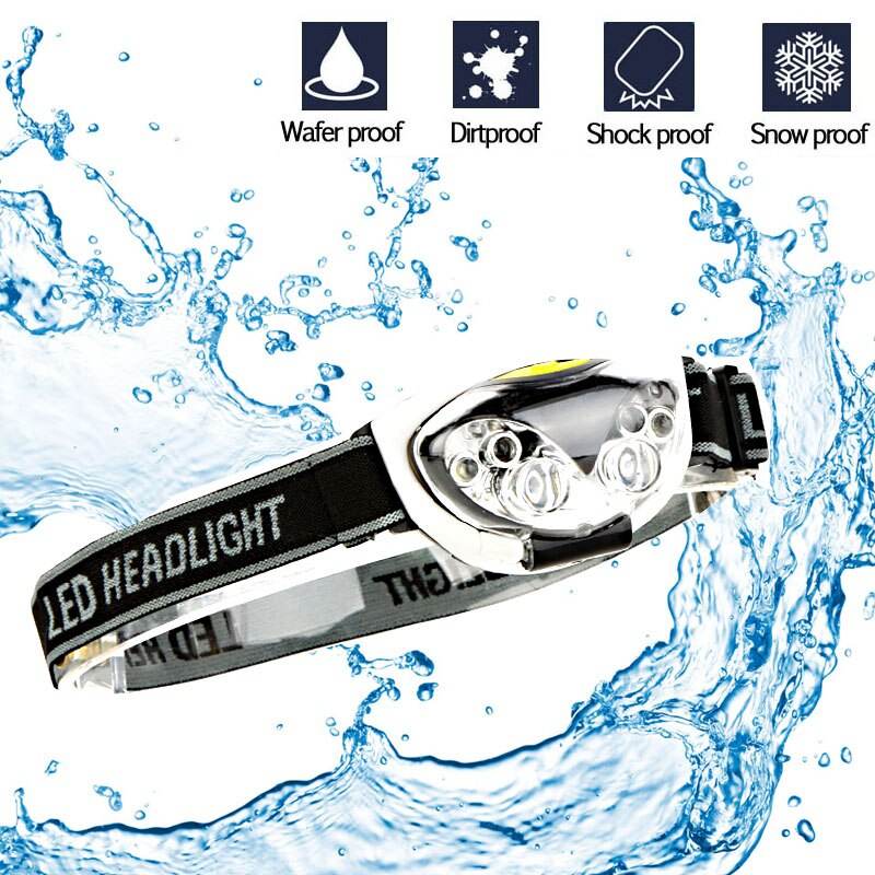 LED Headlight Head Bike Lamp Light Infrared Ray Mini Waterproof 800Lm 3 Modes 3xAAA battery Headlamp With Headband - MarvelouStoree