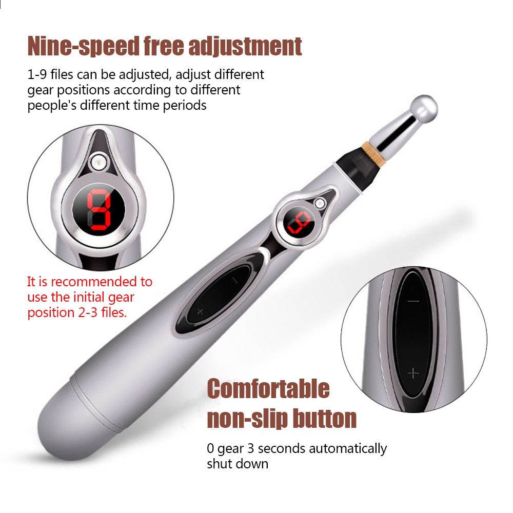 Electric Acupuncture Pen Electronic Meridian Energy Body Massager Pain Relief Therapy Instrument massage relaxation - MarvelouStoree