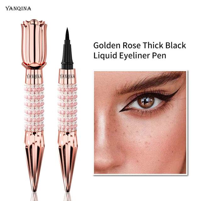 Fast Quick Dry Queen Luxury Eyeliner Soft Smooth Eye Liner Waterproof Eyeliner Cosmetics Black Eyeliner Pen Eyes Makeup - MarvelouStoree