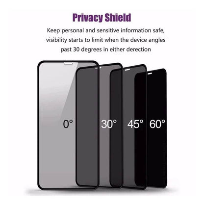 30 Degrees Privacy Screen Protectors for IPhone 12 11 Pro Max 13 Mini Anti-spy Protective Glass for IPhone XS XR X 7 Plus - MarvelouStoree