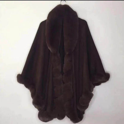 Faux Cashmere Knitted Cardigan Shawl Cloak - MarvelouStoree