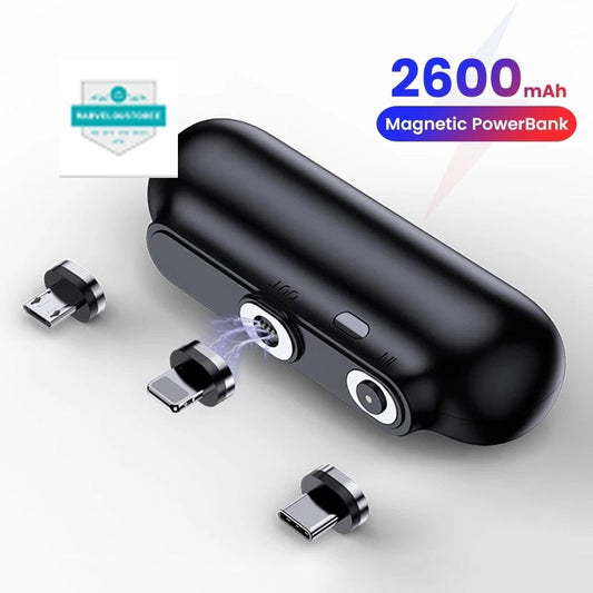 For iPhone 12 Magnetic Power Bank 2600mAh Mini Magnet Charger Power Bank For Xiaomi Emergency Portable Magnetic External Battery