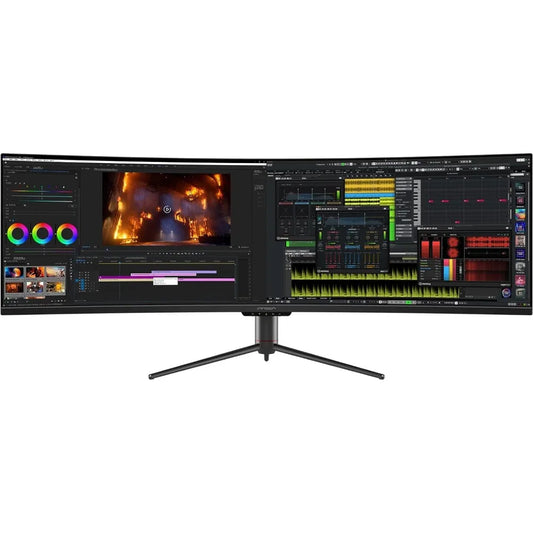 49" Curved Marveloustoree Gaming Monitor 144Hz Ultrawide 32:9 WDFHD 3840 x 1080P, R1800, 99% sRGB, HDR400, USB Type C