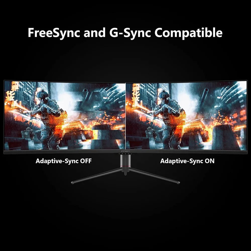 49" Curved Marveloustoree Gaming Monitor 144Hz Ultrawide 32:9 WDFHD 3840 x 1080P, R1800, 99% sRGB, HDR400, USB Type C