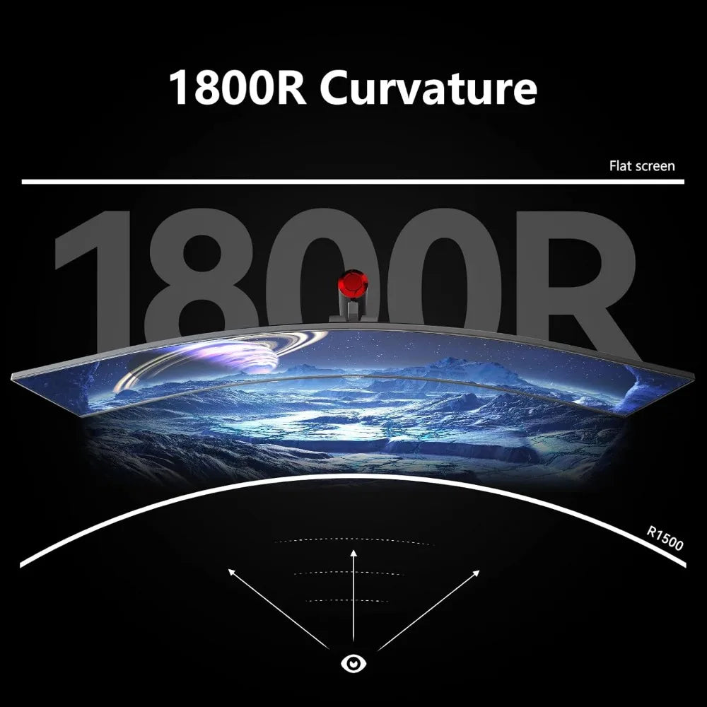 49" Curved Marveloustoree Gaming Monitor 144Hz Ultrawide 32:9 WDFHD 3840 x 1080P, R1800, 99% sRGB, HDR400, USB Type C