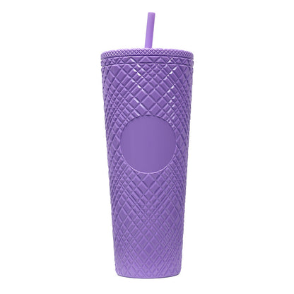 Large Capacity Coffee Cup 710ml Durian Cup Diamond Creative Plastic Straw Cup with Lid Reusable Mug