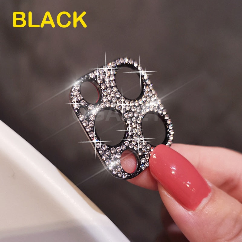 3D Diamond Camera Case For iPhone 12 Pro Max 12 Mini Case Glitter Crystal Camera Lens Protector Cover For iPhone 11 12 Pro Max 2